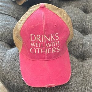 Pink and Tan Trucker Hat